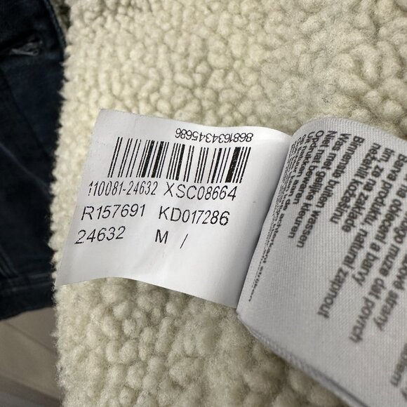 Mavi Jeans Levis Trucker Denim Jacket with Sherpa Lining Size M vintage look - Picture 8 of 9